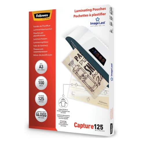 Fellowes Pouche A3 per Plastificatrici Conf. 100Pz Fellowes Pouche A3 per Plastificatrici Conf. 100Pz